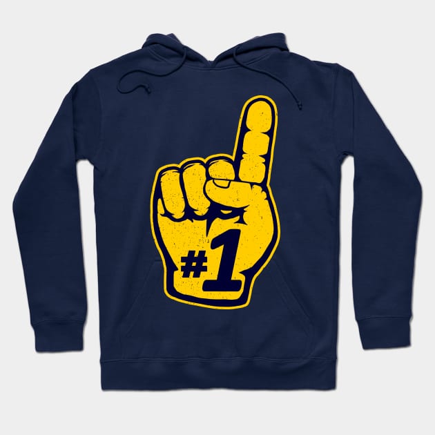 number one foam hand Hoodie by hayr pictures